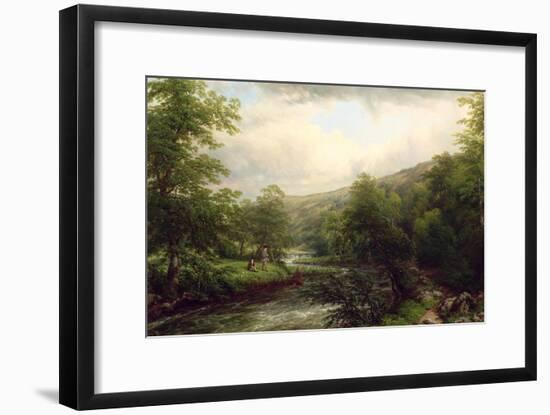 Fishing on the Dee, 1861-Thomas Baker-Framed Giclee Print