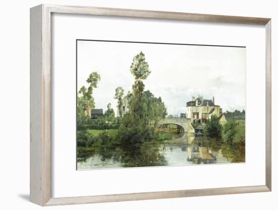 Fishing on the Lake-Charles Leslie-Framed Giclee Print