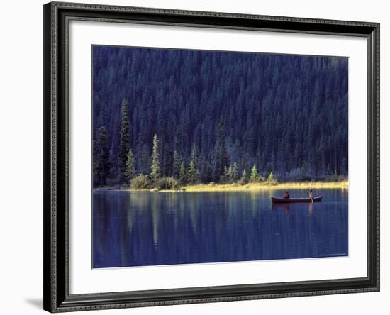 Fishing on Waterfowl Lake, Banff National Park, Canada-Janis Miglavs-Framed Photographic Print