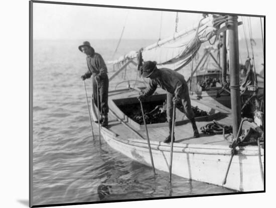 Fishing Oysters in Mobile Bay-Lewis Wickes Hine-Mounted Photo