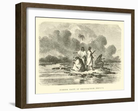 Fishing Party of Chontaquiros Indians-Édouard Riou-Framed Giclee Print