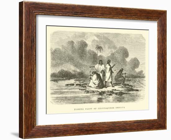 Fishing Party of Chontaquiros Indians-Édouard Riou-Framed Giclee Print