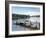 Fishing Pier and Boat Launch in Bayview Park on Bayou Texar in Pensacola, Florida in Blue Early Mor-forestpath-Framed Photographic Print