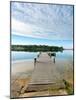 Fishing Pier and Boat Launch in Bayview Park on Bayou Texar in Pensacola, Florida in Early Morning-forestpath-Mounted Photographic Print