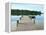 Fishing Pier and Boat Launch in Bayview Park on Bayou Texar in Pensacola, Florida in Early Morning-forestpath-Framed Premier Image Canvas