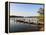 Fishing Pier and Boat Launch in Bayview Park on Bayou Texar in Pensacola, Florida in Early Morning-forestpath-Framed Premier Image Canvas