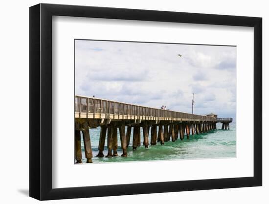 Fishing Pier at Pompano Beach, Broward County, Florida, USA-null-Framed Photographic Print