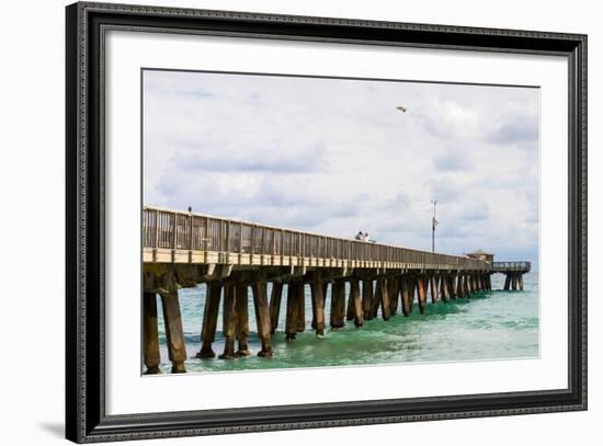 Fishing Pier at Pompano Beach, Broward County, Florida, USA-null-Framed Photographic Print