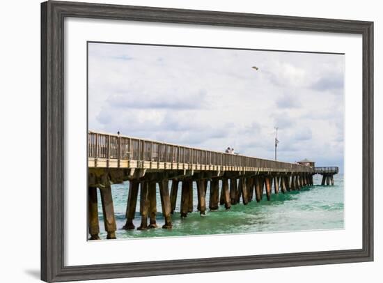 Fishing Pier at Pompano Beach, Broward County, Florida, USA-null-Framed Photographic Print