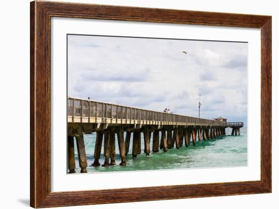 Fishing Pier at Pompano Beach, Broward County, Florida, USA-null-Framed Photographic Print