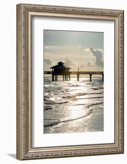 Fishing Pier Fort Myers Beach at Sunset - Florida-Philippe Hugonnard-Framed Photographic Print