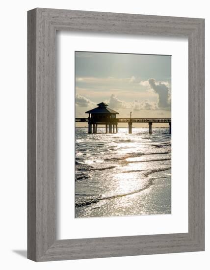 Fishing Pier Fort Myers Beach at Sunset - Florida-Philippe Hugonnard-Framed Photographic Print