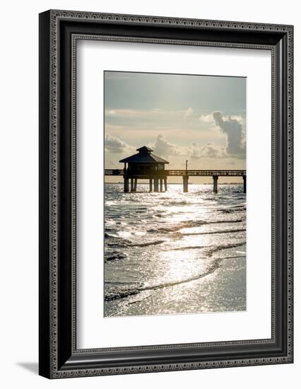 Fishing Pier Fort Myers Beach at Sunset - Florida-Philippe Hugonnard-Framed Photographic Print