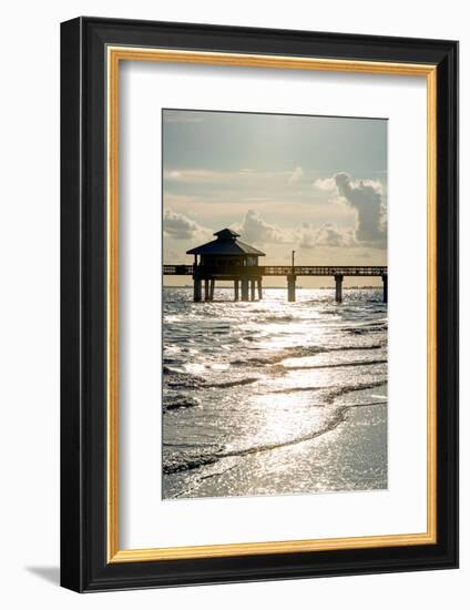 Fishing Pier Fort Myers Beach at Sunset - Florida-Philippe Hugonnard-Framed Photographic Print