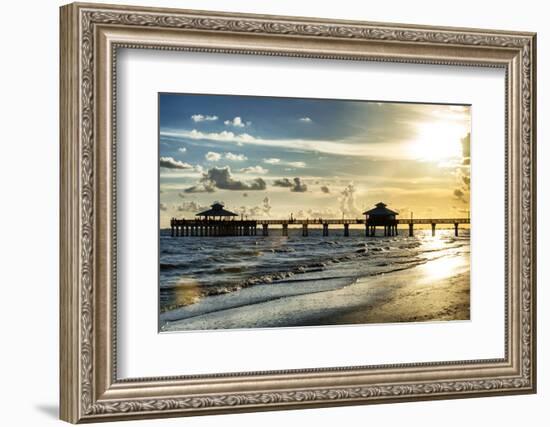 Fishing Pier Fort Myers Beach at Sunset - Florida-Philippe Hugonnard-Framed Photographic Print