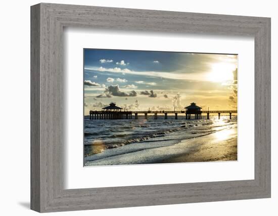 Fishing Pier Fort Myers Beach at Sunset - Florida-Philippe Hugonnard-Framed Photographic Print