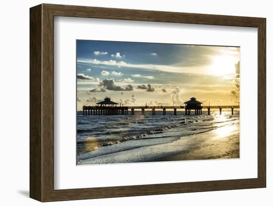 Fishing Pier Fort Myers Beach at Sunset - Florida-Philippe Hugonnard-Framed Photographic Print