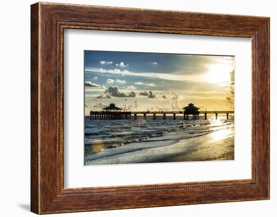 Fishing Pier Fort Myers Beach at Sunset - Florida-Philippe Hugonnard-Framed Photographic Print