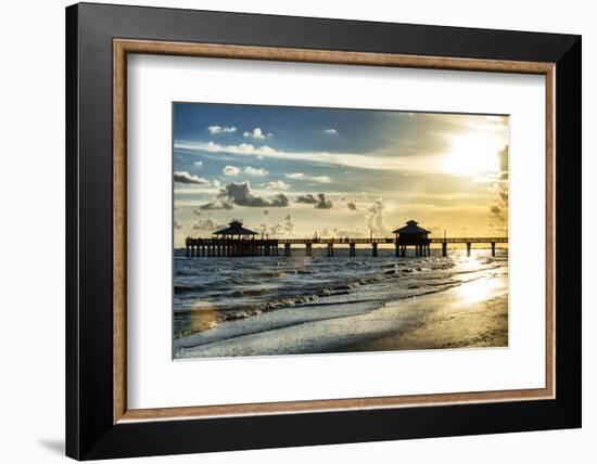 Fishing Pier Fort Myers Beach at Sunset - Florida-Philippe Hugonnard-Framed Photographic Print