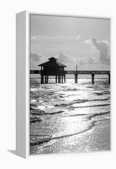 Fishing Pier Fort Myers Beach at Sunset - Florida-Philippe Hugonnard-Framed Premier Image Canvas