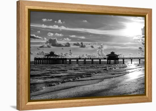 Fishing Pier Fort Myers Beach at Sunset - Florida-Philippe Hugonnard-Framed Premier Image Canvas