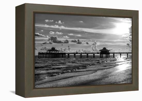 Fishing Pier Fort Myers Beach at Sunset - Florida-Philippe Hugonnard-Framed Premier Image Canvas