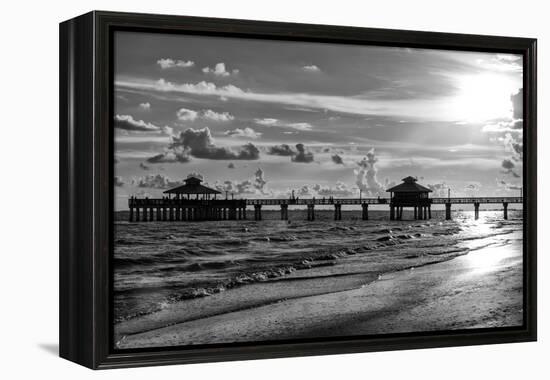 Fishing Pier Fort Myers Beach at Sunset - Florida-Philippe Hugonnard-Framed Premier Image Canvas