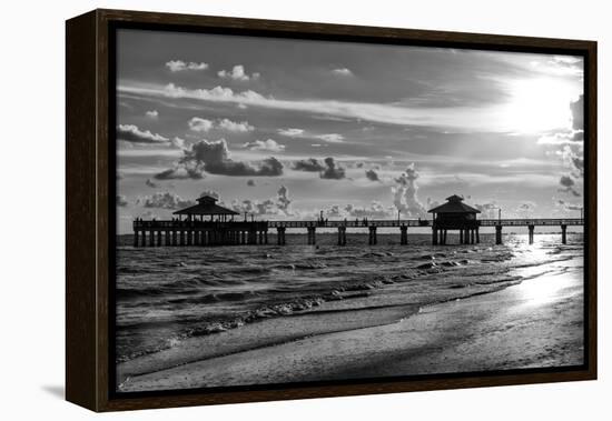 Fishing Pier Fort Myers Beach at Sunset - Florida-Philippe Hugonnard-Framed Premier Image Canvas