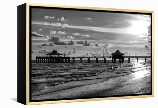 Fishing Pier Fort Myers Beach at Sunset - Florida-Philippe Hugonnard-Framed Premier Image Canvas