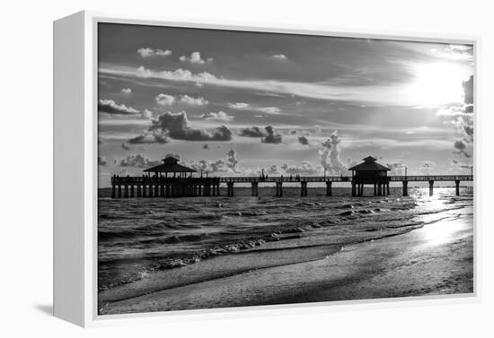 Fishing Pier Fort Myers Beach at Sunset - Florida-Philippe Hugonnard-Framed Premier Image Canvas