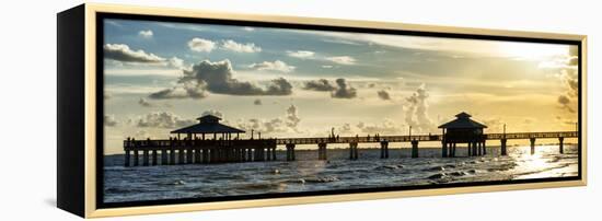 Fishing Pier Fort Myers Beach at Sunset - Florida-Philippe Hugonnard-Framed Premier Image Canvas