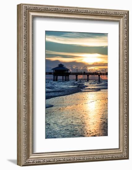 Fishing Pier Fort Myers Beach at Sunset-Philippe Hugonnard-Framed Photographic Print