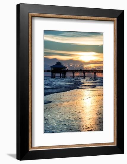 Fishing Pier Fort Myers Beach at Sunset-Philippe Hugonnard-Framed Photographic Print