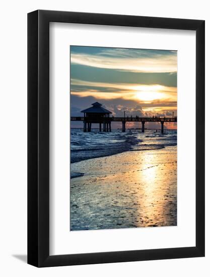 Fishing Pier Fort Myers Beach at Sunset-Philippe Hugonnard-Framed Photographic Print