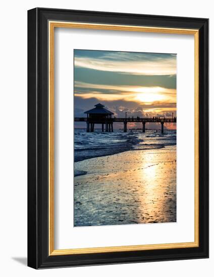 Fishing Pier Fort Myers Beach at Sunset-Philippe Hugonnard-Framed Photographic Print