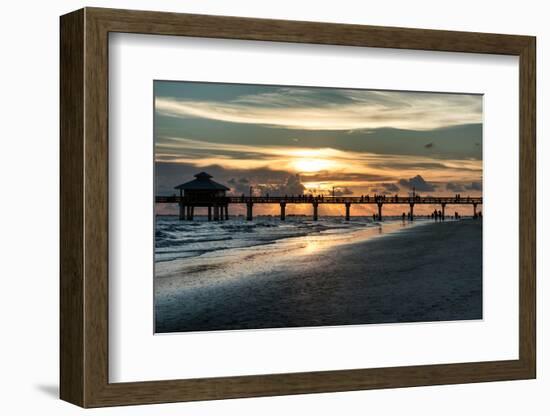 Fishing Pier Fort Myers Beach at Sunset-Philippe Hugonnard-Framed Photographic Print