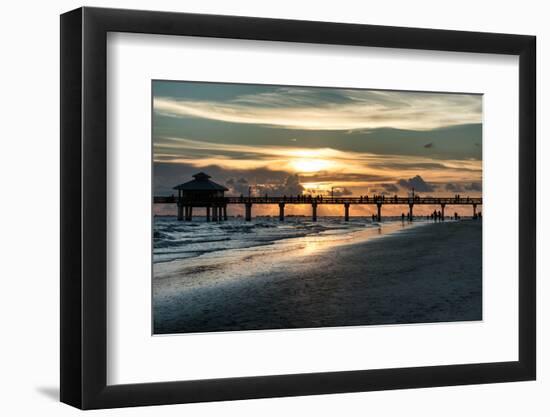 Fishing Pier Fort Myers Beach at Sunset-Philippe Hugonnard-Framed Photographic Print