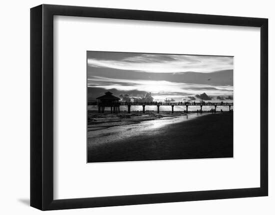 Fishing Pier Fort Myers Beach at Sunset-Philippe Hugonnard-Framed Photographic Print