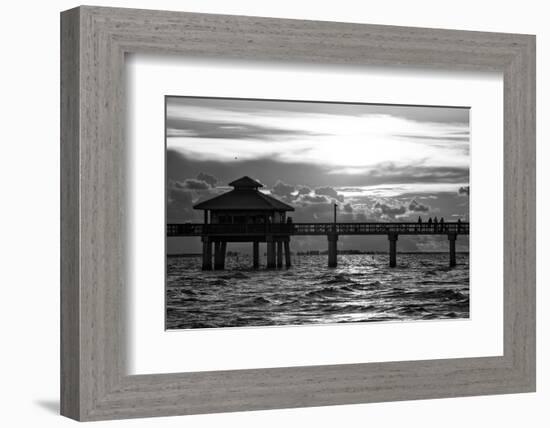 Fishing Pier Fort Myers Beach at Sunset-Philippe Hugonnard-Framed Photographic Print