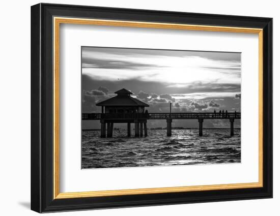 Fishing Pier Fort Myers Beach at Sunset-Philippe Hugonnard-Framed Photographic Print