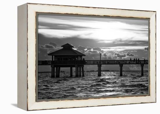 Fishing Pier Fort Myers Beach at Sunset-Philippe Hugonnard-Framed Premier Image Canvas