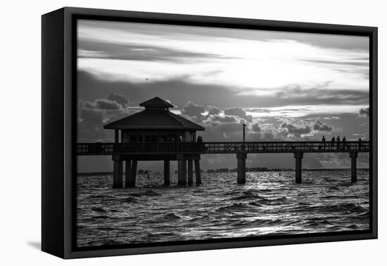 Fishing Pier Fort Myers Beach at Sunset-Philippe Hugonnard-Framed Premier Image Canvas