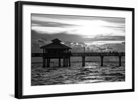 Fishing Pier Fort Myers Beach at Sunset-Philippe Hugonnard-Framed Photographic Print