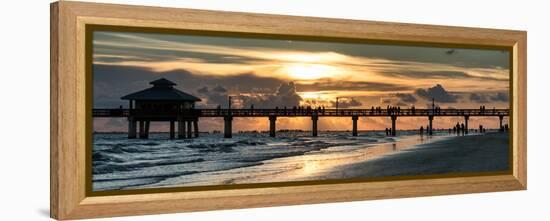 Fishing Pier Fort Myers Beach at Sunset-Philippe Hugonnard-Framed Premier Image Canvas