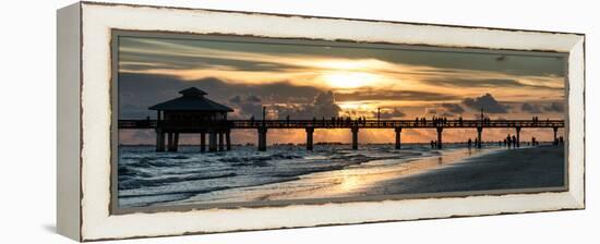 Fishing Pier Fort Myers Beach at Sunset-Philippe Hugonnard-Framed Premier Image Canvas