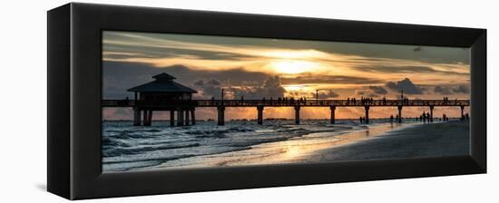 Fishing Pier Fort Myers Beach at Sunset-Philippe Hugonnard-Framed Premier Image Canvas