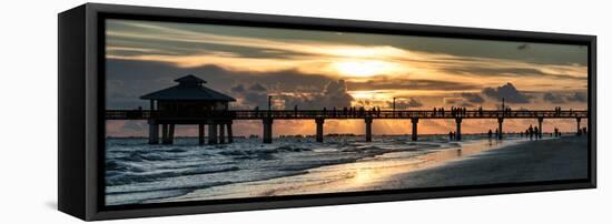 Fishing Pier Fort Myers Beach at Sunset-Philippe Hugonnard-Framed Premier Image Canvas