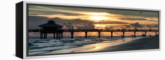 Fishing Pier Fort Myers Beach at Sunset-Philippe Hugonnard-Framed Premier Image Canvas