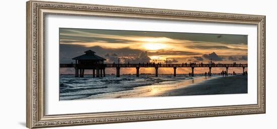 Fishing Pier Fort Myers Beach at Sunset-Philippe Hugonnard-Framed Photographic Print