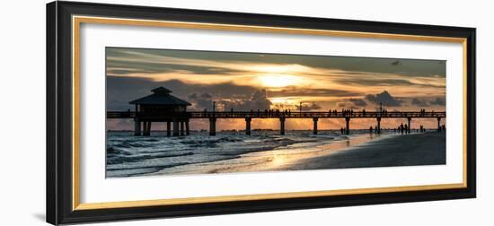 Fishing Pier Fort Myers Beach at Sunset-Philippe Hugonnard-Framed Photographic Print